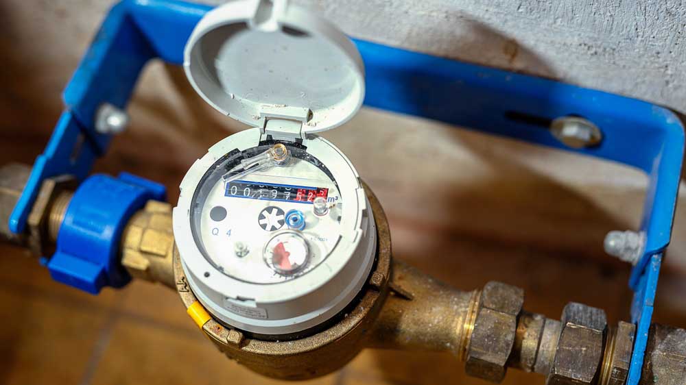 a residential water meter