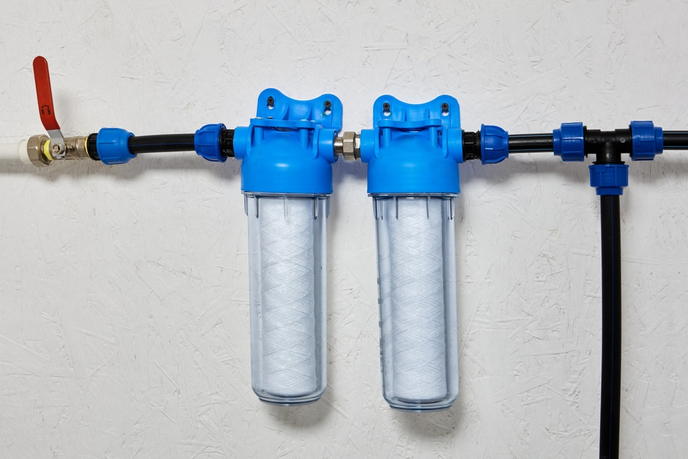 House water filter system, string wound filters to clean fresh drinking water.